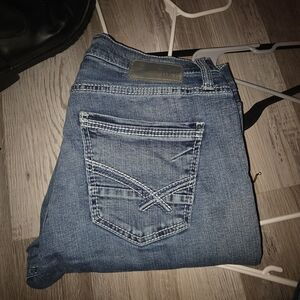 Buckle Men's Denim Jeans with Contrast Stitching